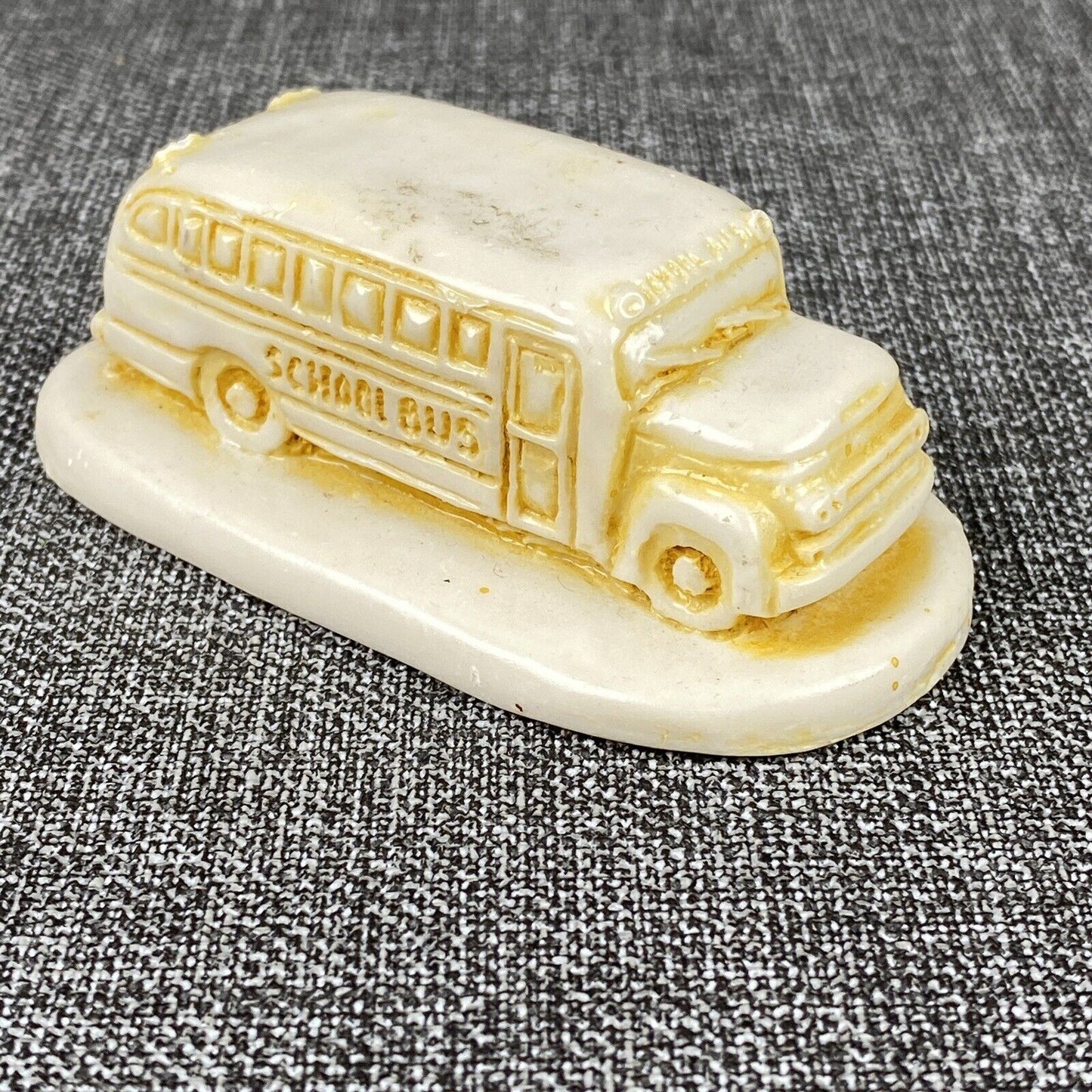 Vtg Allis-Chalmers School Bus Sculpture No. 127 Georgia Marble Limited Edition