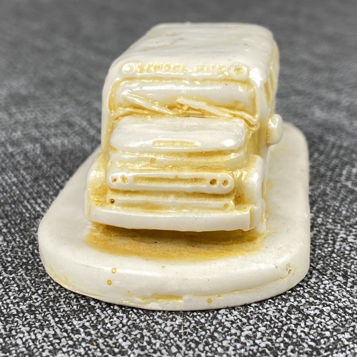 Vtg Allis-Chalmers School Bus Sculpture No. 127 Georgia Marble Limited Edition