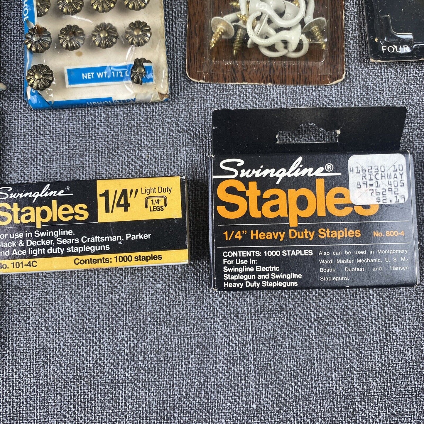 Vintage Upholstery Nails, Tacks, Staples lot