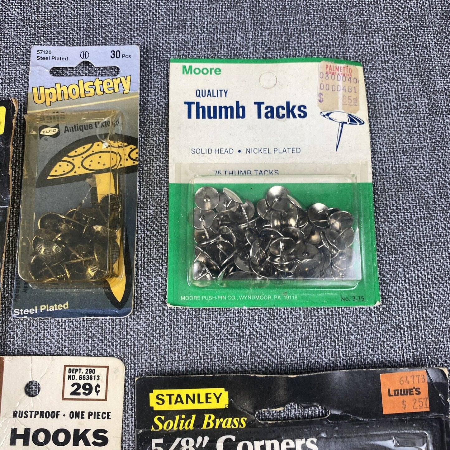 Vintage Upholstery Nails, Tacks, Staples lot