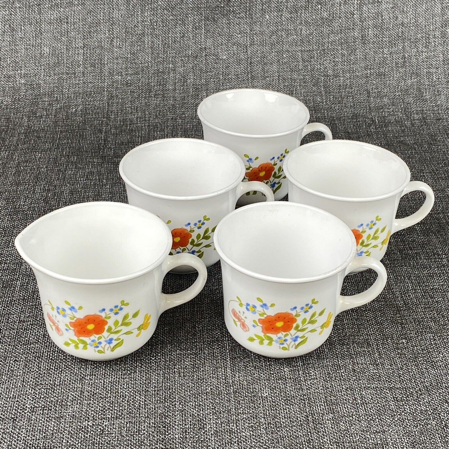 Vintage Corning Ware Corelle Wildflower Set 4 + creamer