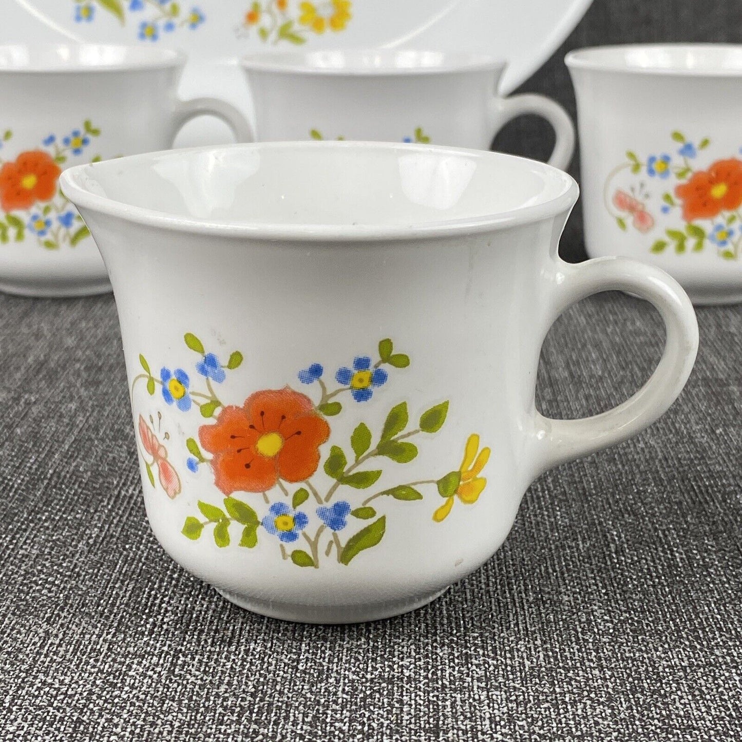 Vintage Corning Ware Corelle Wildflower Set 4 + creamer