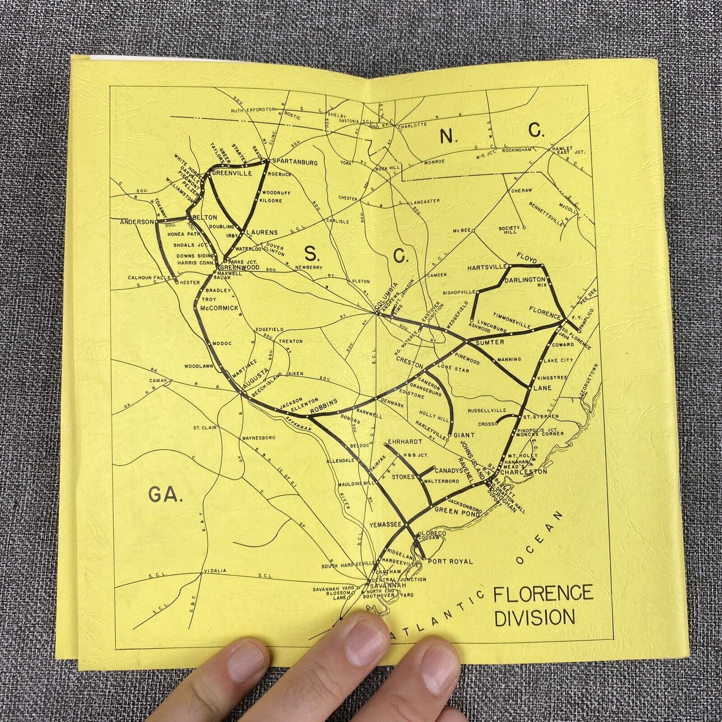 Seaboard Coast Line SCL Railroad Time Table Lot Florence , Savannah , CN&L Ry