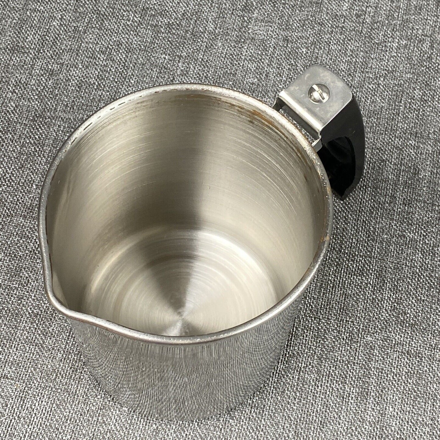 Lot of 2 Leur's Stainless Ware USA Steel Kitchen vintage Pitchers 7" and 5.5"