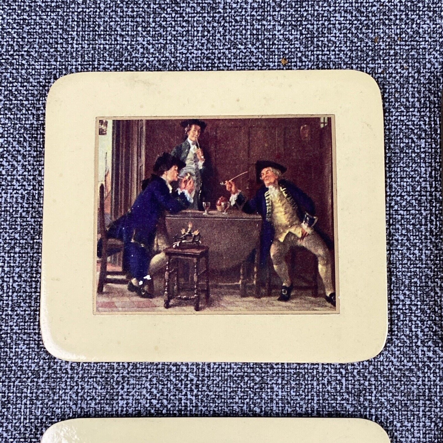 Vintage English Coasters Set 6 , Georgian Motives Made in England size: 3.5"x3"
