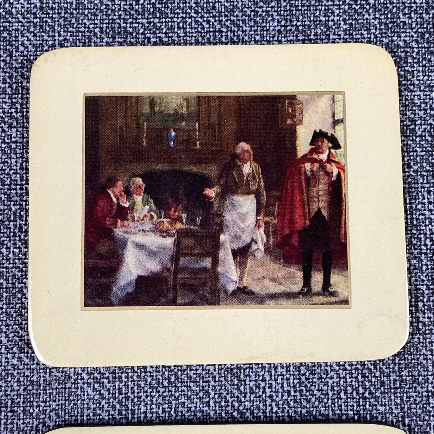 Vintage English Coasters Set 6 , Georgian Motives Made in England size: 3.5"x3"