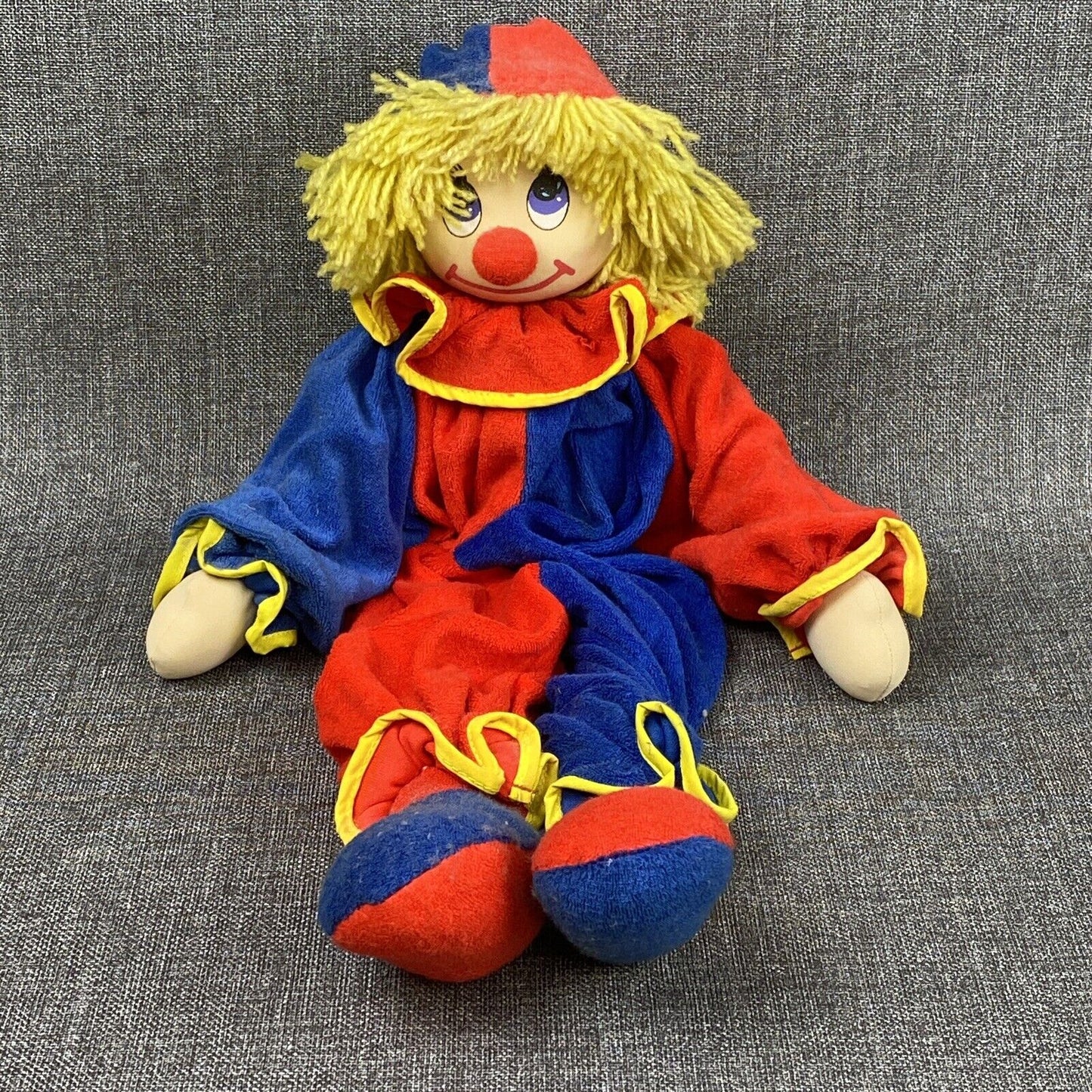 Vintage Russ Stuffing polyester Fibers Clown 22" long