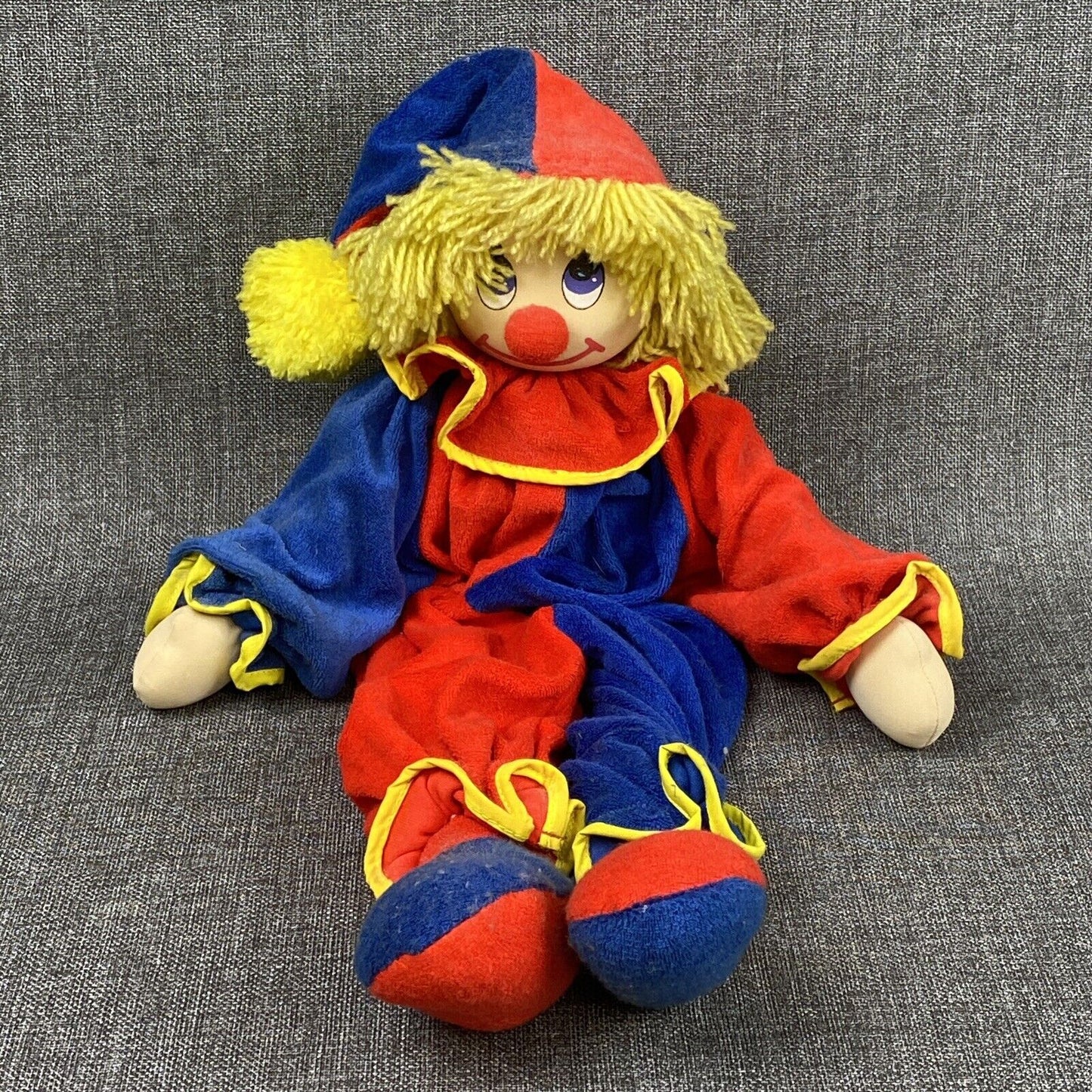 Vintage Russ Stuffing polyester Fibers Clown 22" long