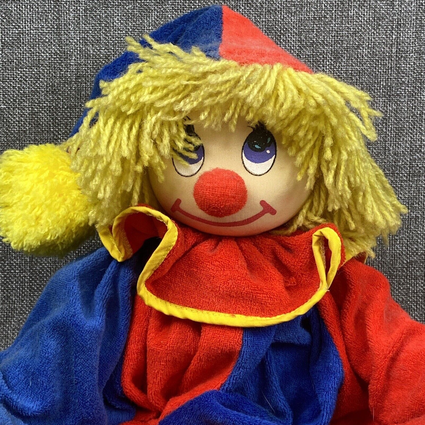 Vintage Russ Stuffing polyester Fibers Clown 22" long