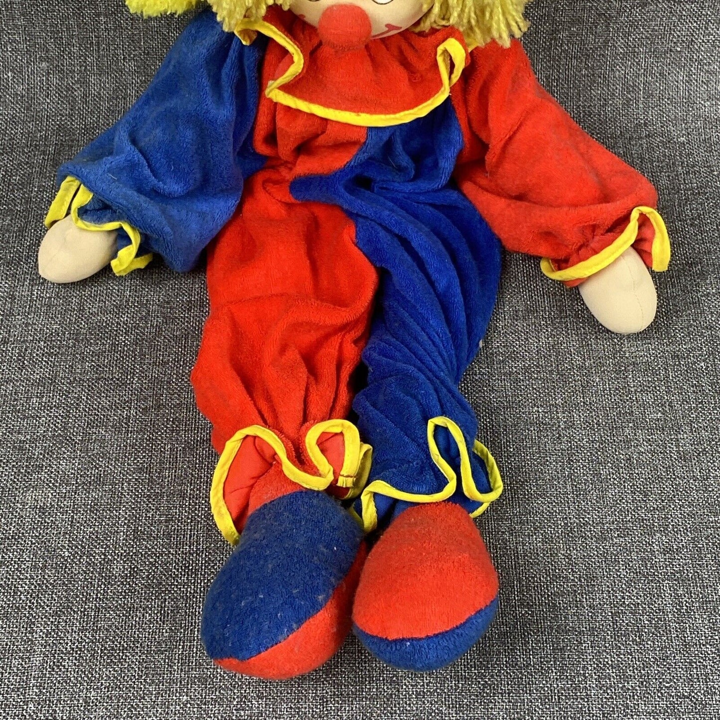 Vintage Russ Stuffing polyester Fibers Clown 22" long