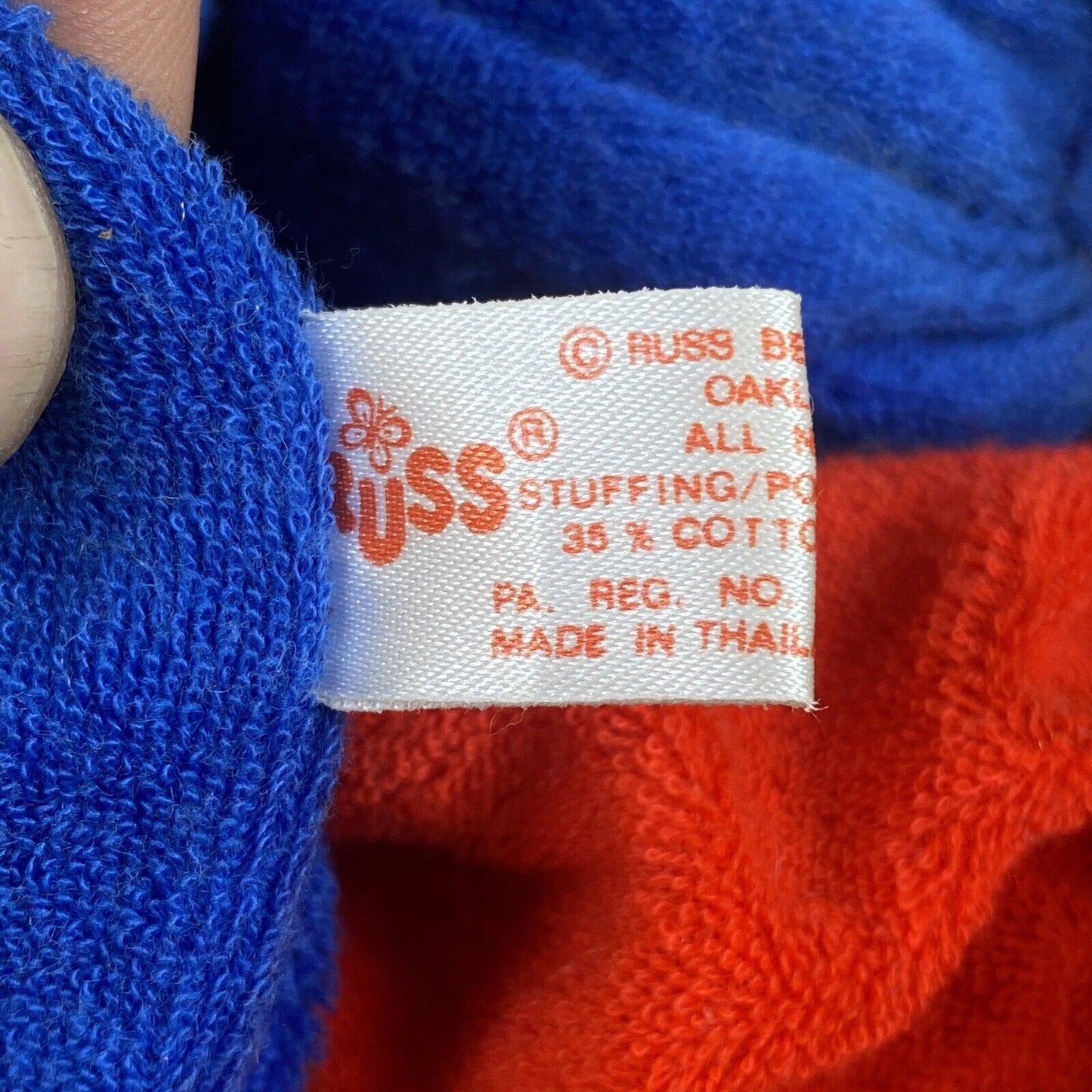 Vintage Russ Stuffing polyester Fibers Clown 22" long