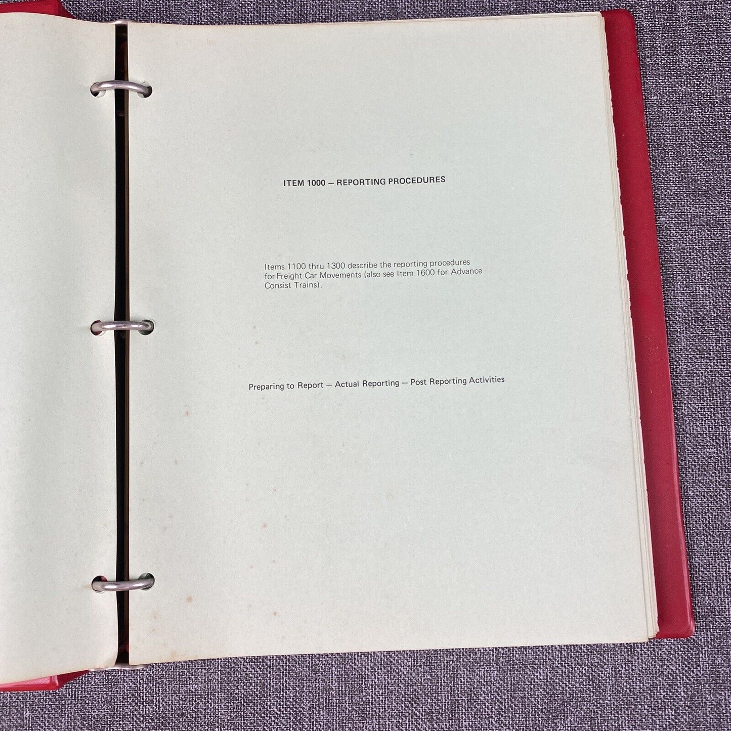 Southern Railway SOU RR Data Reporting Manual , Advance Consist , 1970's