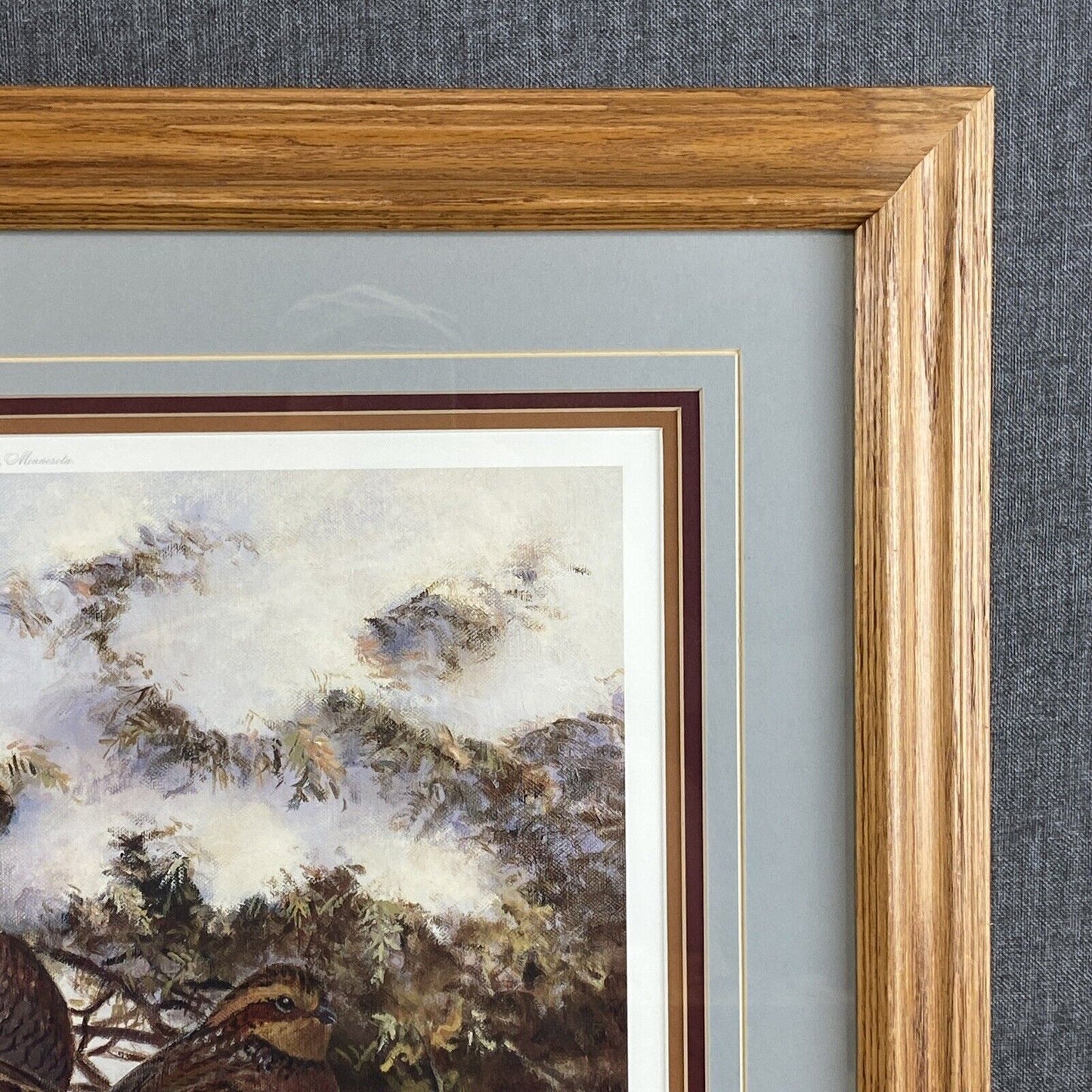 A Winter Covey-Bobwhites Print by Owen J. Gromme Wild Wings 27"x32 - SIGNED