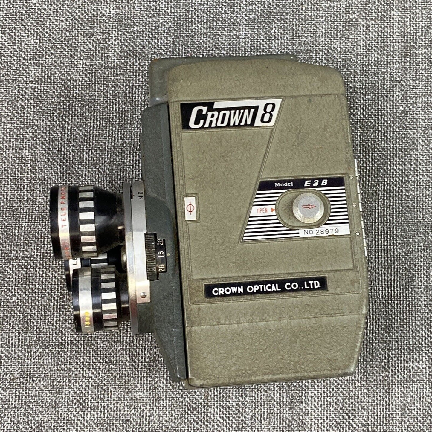 Vintage CROWN Model E3B 8mm film camera