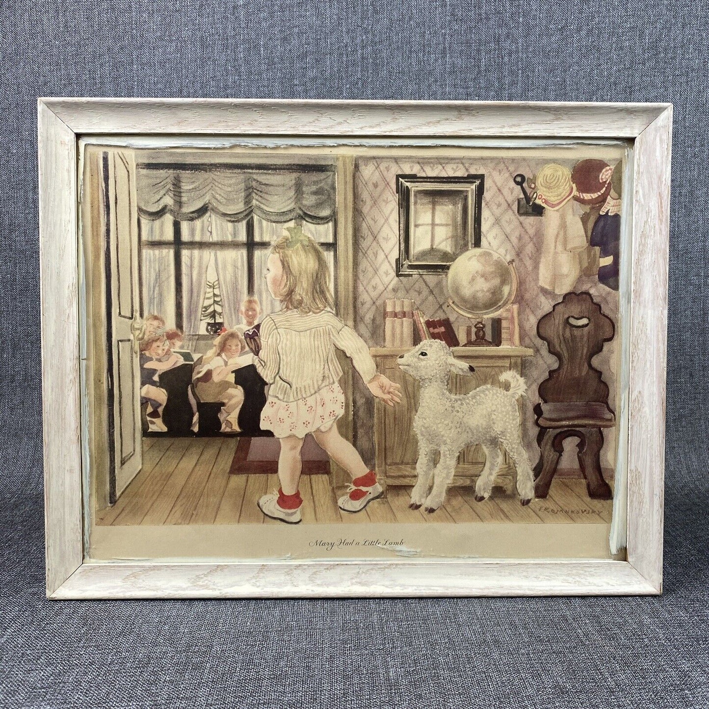 Simon Schuster Litho Nursery Rhymes Mary Had a Little Lamb Rojankovsky 19.5"x15.