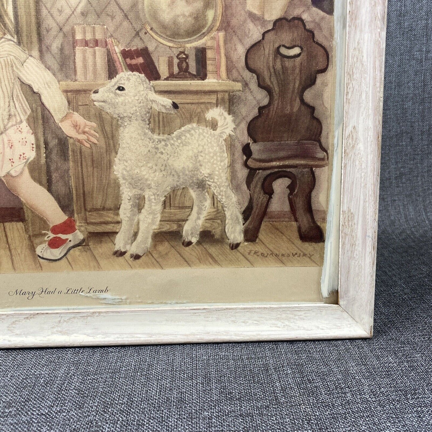 Simon Schuster Litho Nursery Rhymes Mary Had a Little Lamb Rojankovsky 19.5"x15.