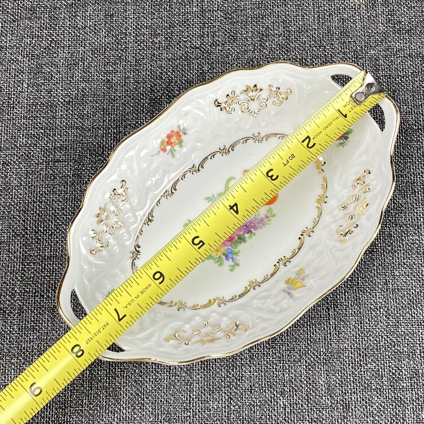 Schumann Bavaria US-zone Germany Set of 2 small Oval Dishes Floral Design