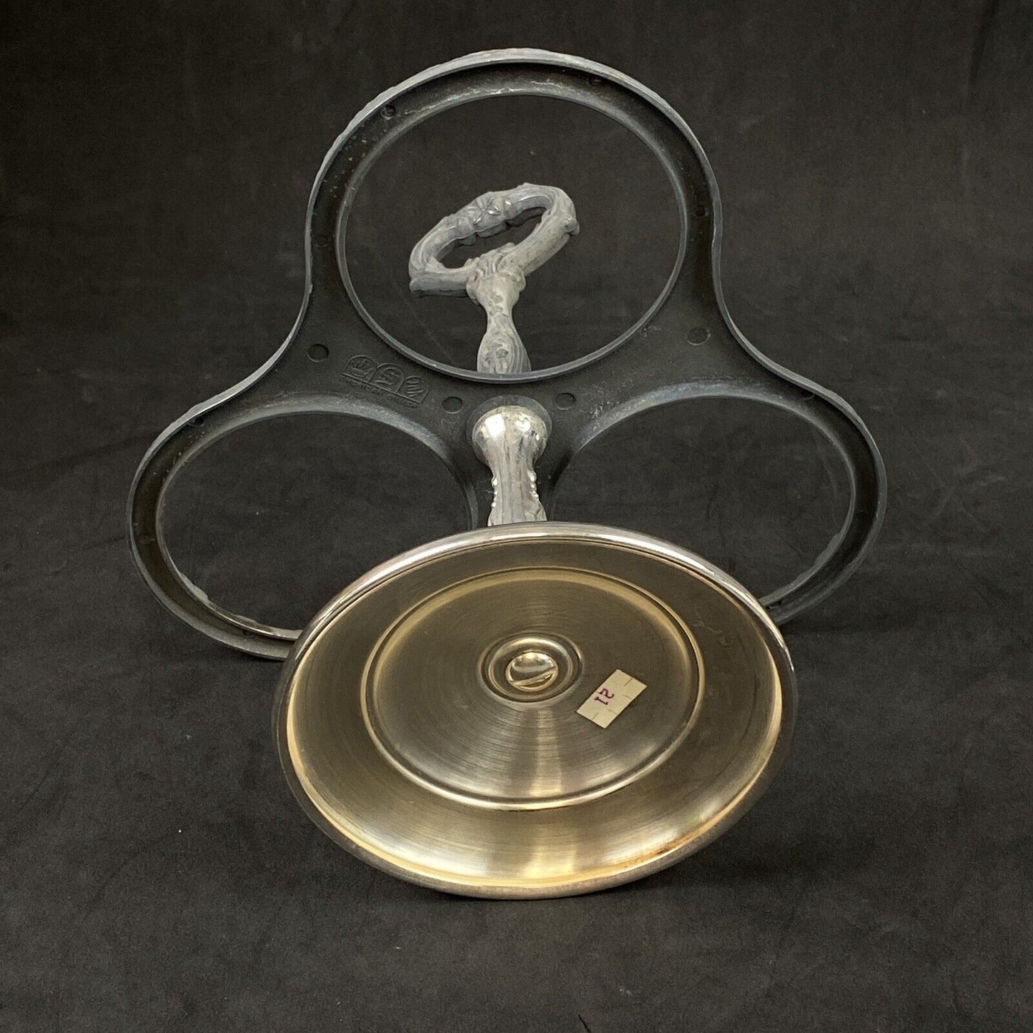 Sheridan Silver Company Vintage Silver Plate Rotating Dip/Relish Server Stand