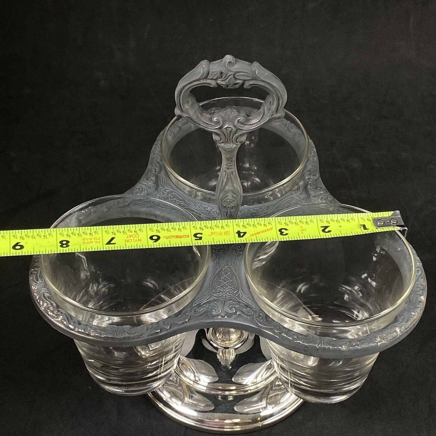 Sheridan Silver Company Vintage Silver Plate Rotating Dip/Relish Server Stand
