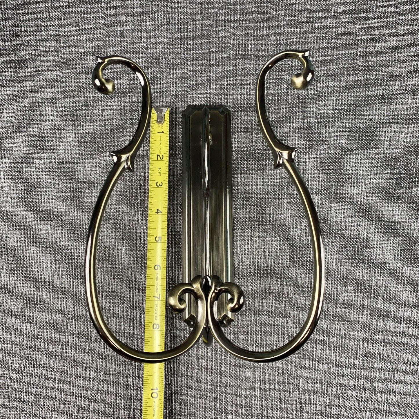 PartyLite P7773B Soliloquy Scrolled Antique Brass Wall Sconce