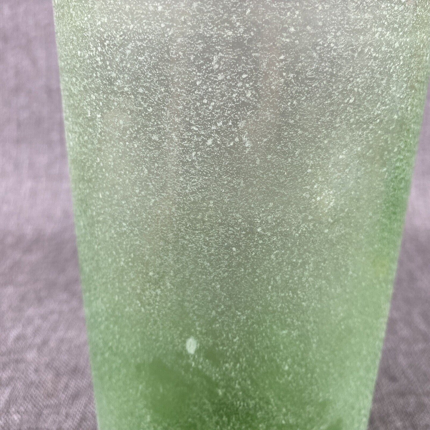 Vintage Hand Blown Green Glass Bottle with pontil on the bottom 13" tall