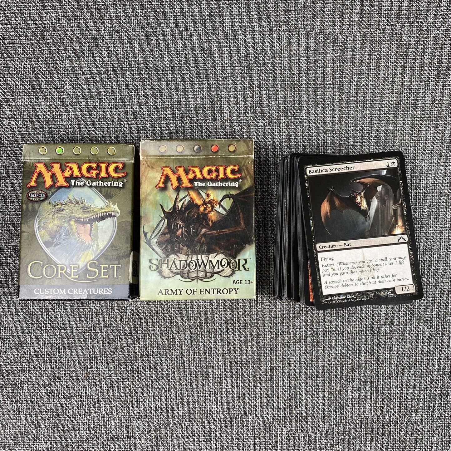 lot of Magic the Gathering cards , see Video