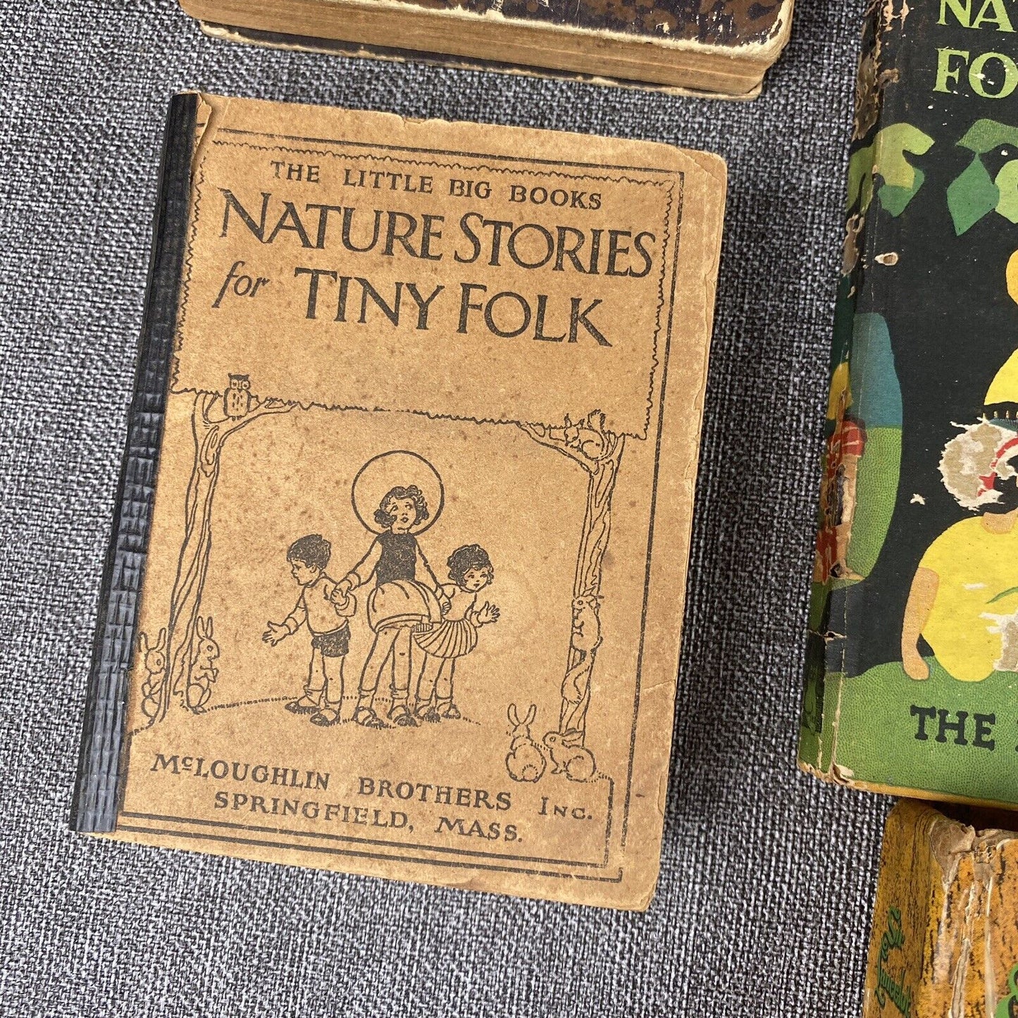 Vintage lot of 10 mini children's Books Bugs Bunny, Nature Stories for Tiny Folk