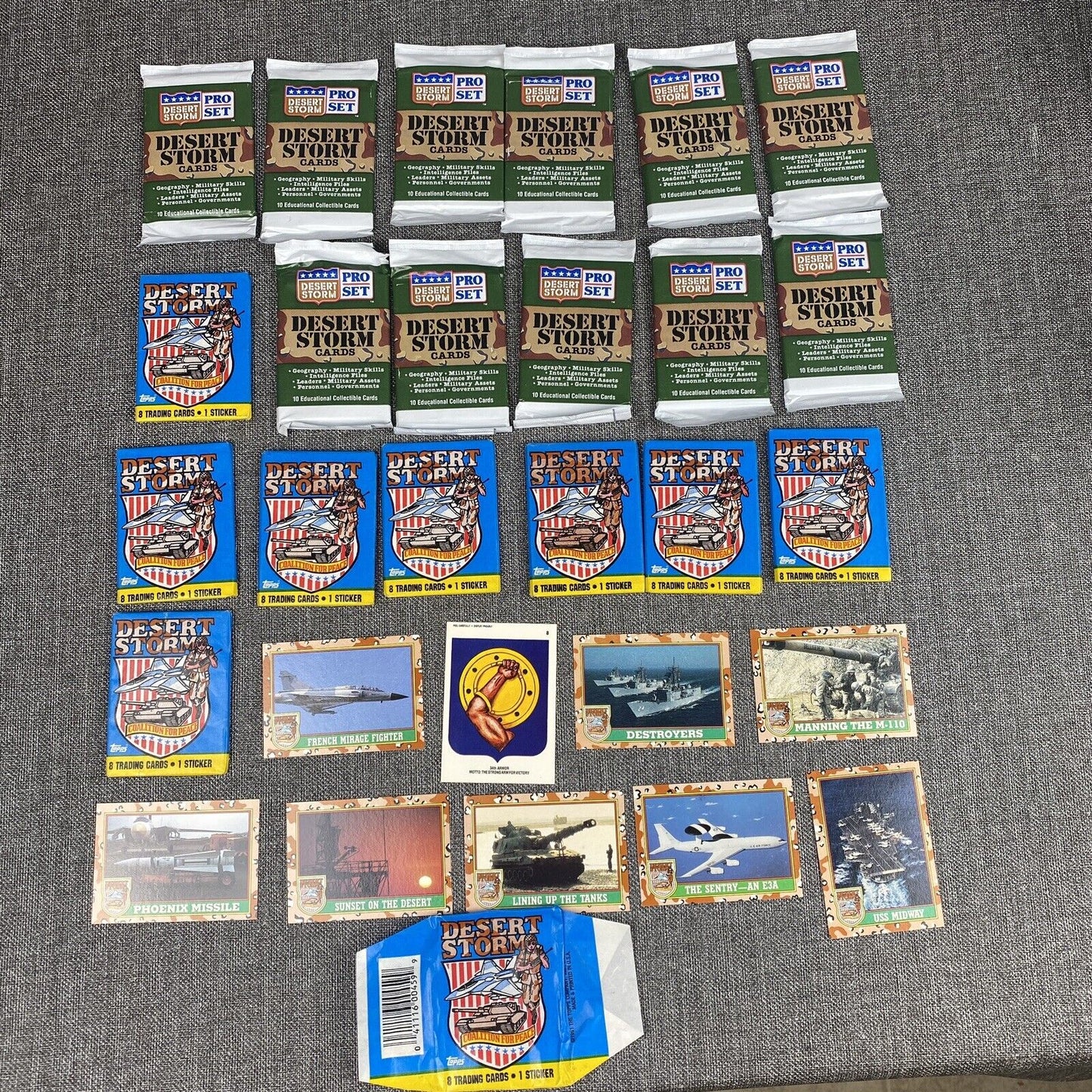 Topps Desert Storm Trading Cards 19 sealed packs + 9 additional cards