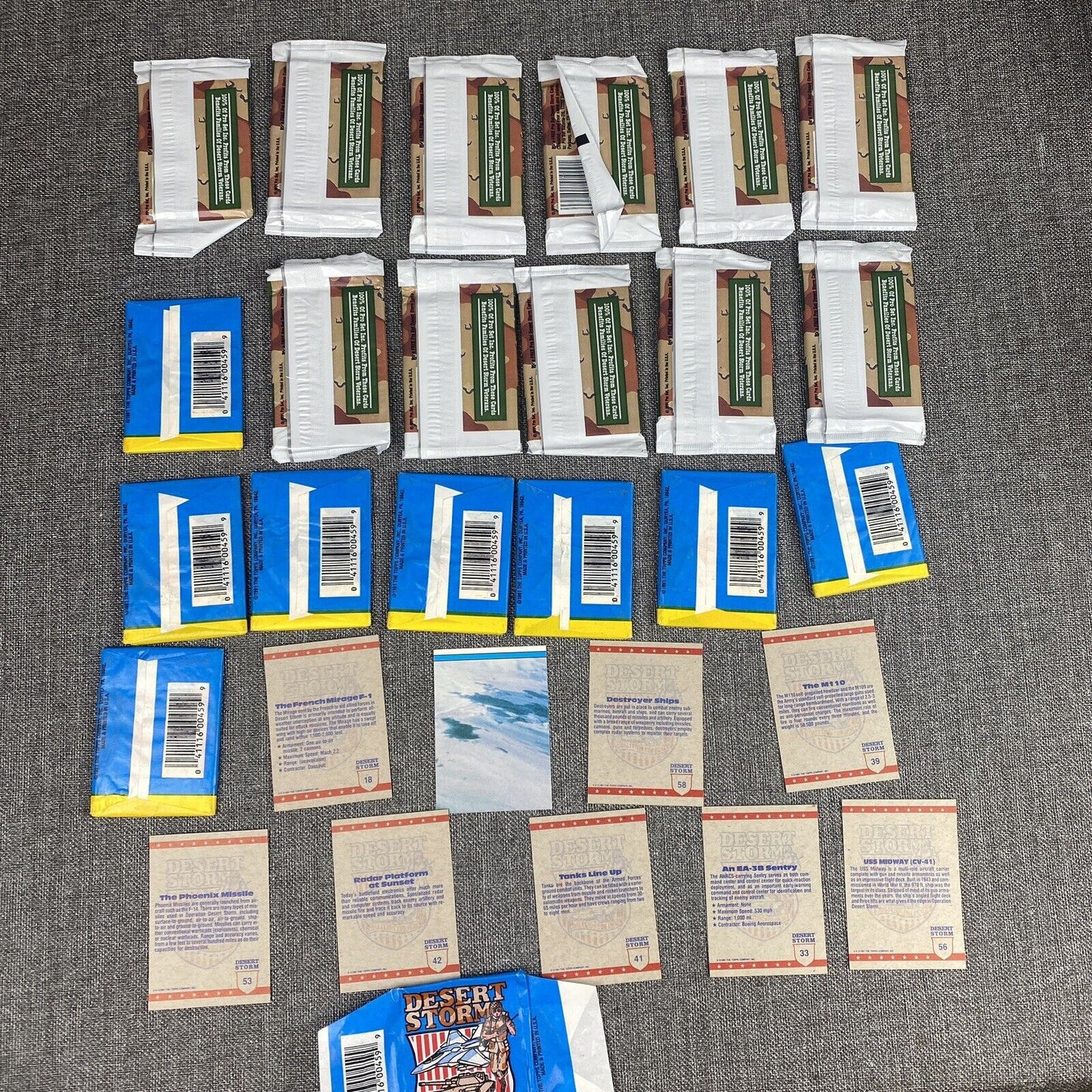 Topps Desert Storm Trading Cards 19 sealed packs + 9 additional cards
