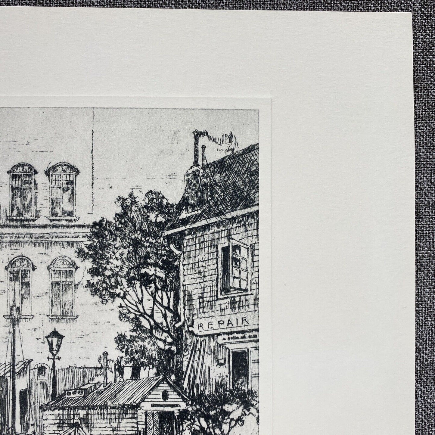 Vintage Lionel Barrymore Talio-Chrome Etching 'Seaworthy' 12" x 16"