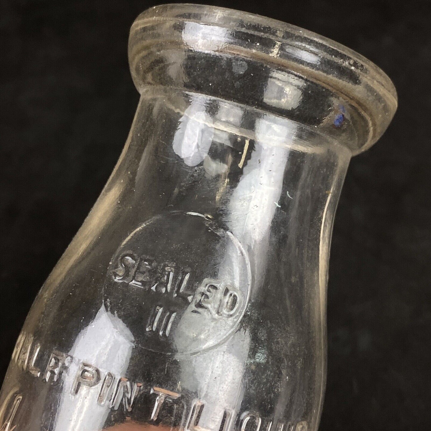 Vintage Baby Milk Bottle "A Bottle of Milk is a Bottle of Health" 1/2 Pint