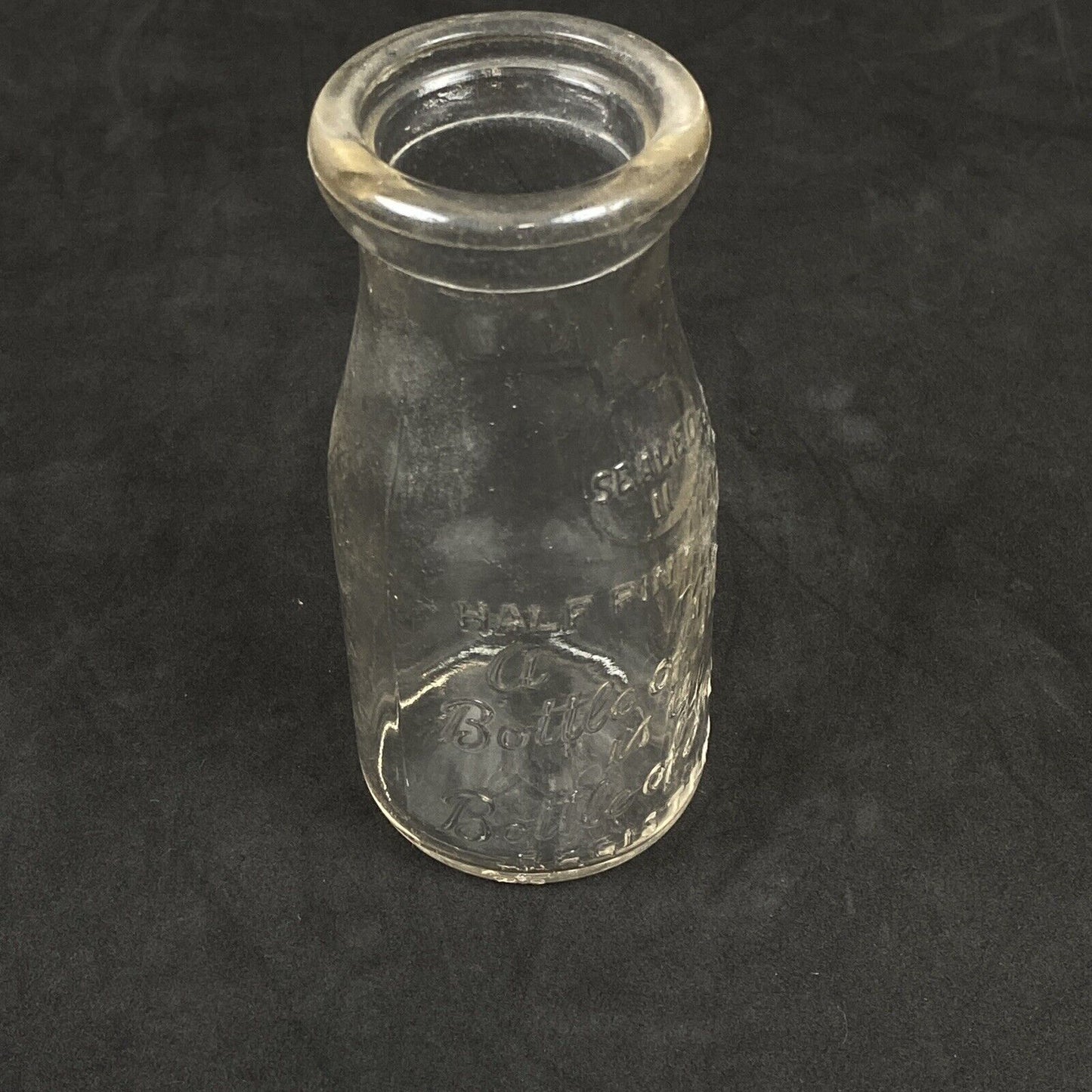 Vintage Baby Milk Bottle "A Bottle of Milk is a Bottle of Health" 1/2 Pint