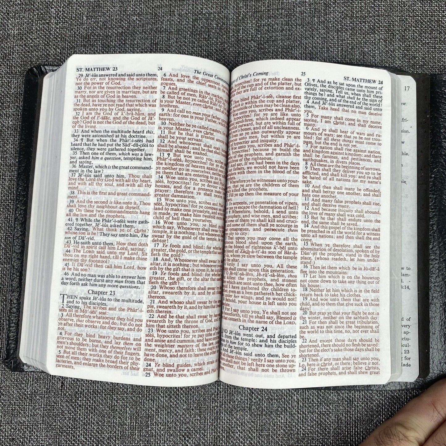 Christian Heritage Holy Bible Red Letter KJV Dictionary Concordance Leather