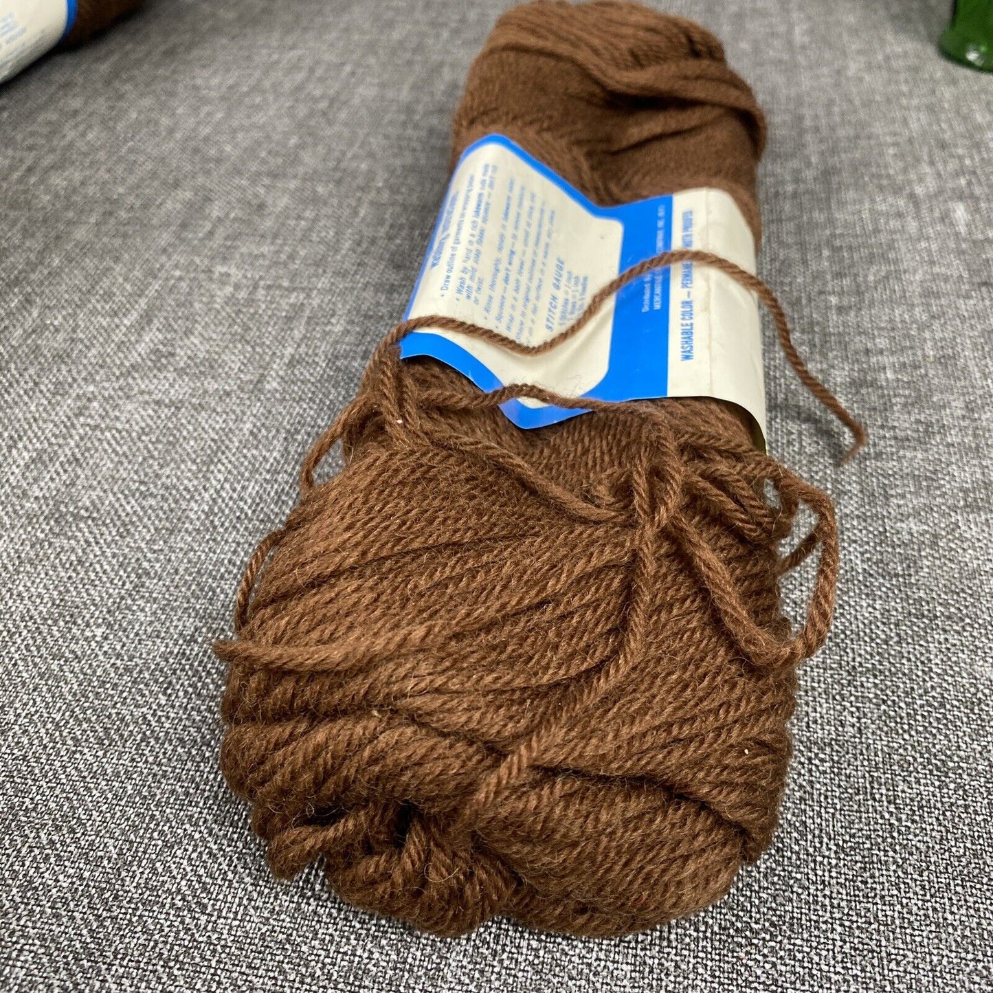 Vintage First Lady Knitting Worsted Chocolate 3 Skeins 100% Virgin Wool