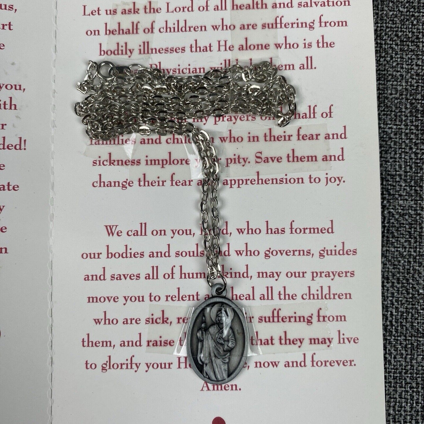 St Jude Children's Hospital Christianity Medal Pendant