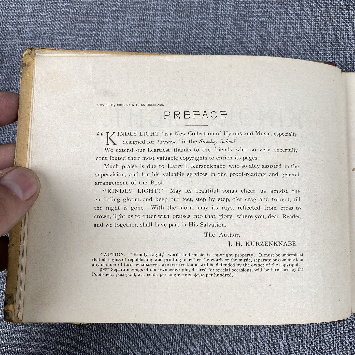 2-Antique Hymns Fair as Morning Sunday School Kindly Light 1891 Religious Music