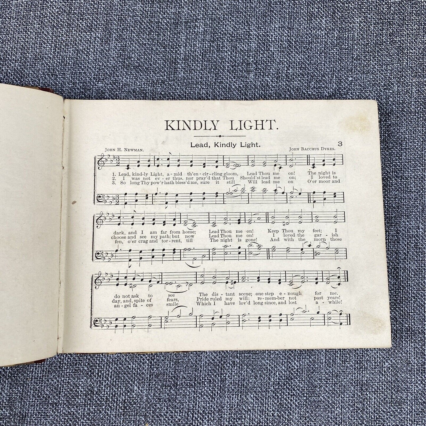 2-Antique Hymns Fair as Morning Sunday School Kindly Light 1891 Religious Music