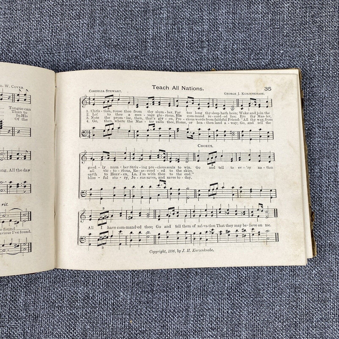 2-Antique Hymns Fair as Morning Sunday School Kindly Light 1891 Religious Music