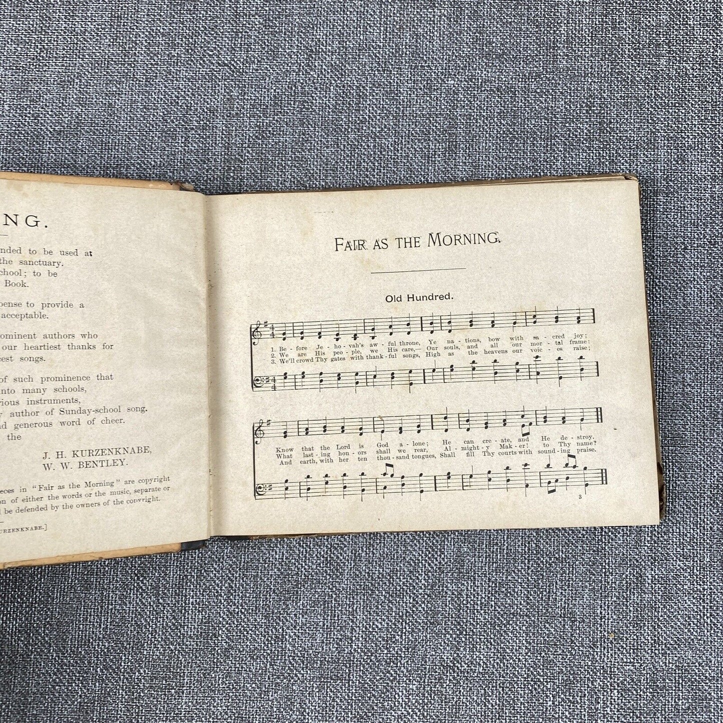 2-Antique Hymns Fair as Morning Sunday School Kindly Light 1891 Religious Music