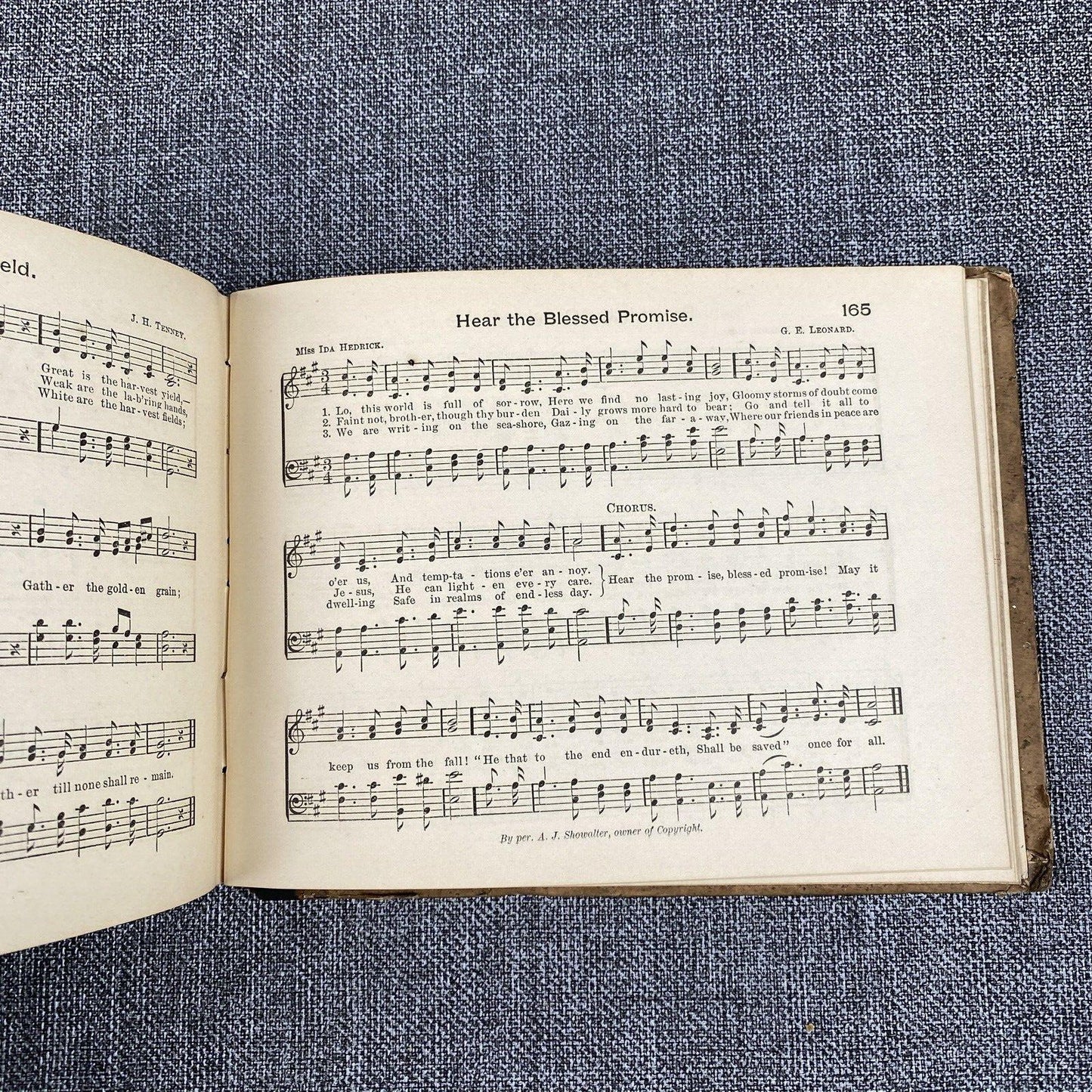2-Antique Hymns Fair as Morning Sunday School Kindly Light 1891 Religious Music