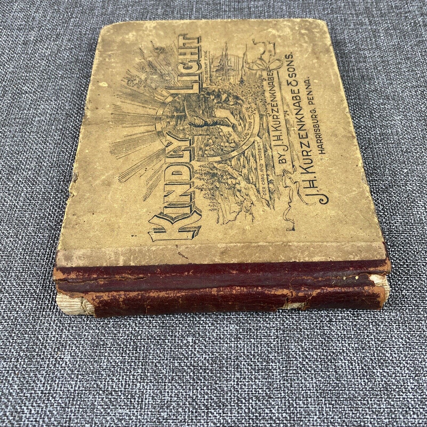 2-Antique Hymns Fair as Morning Sunday School Kindly Light 1891 Religious Music
