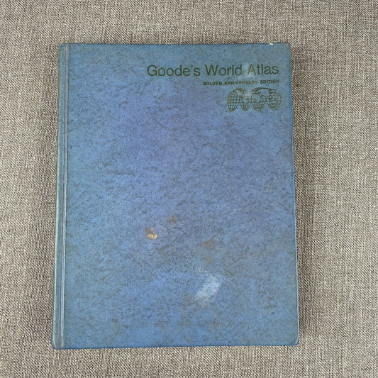 Goode's World Atlas Golden Anniversary Print 1974 Rand Mcnally Illust