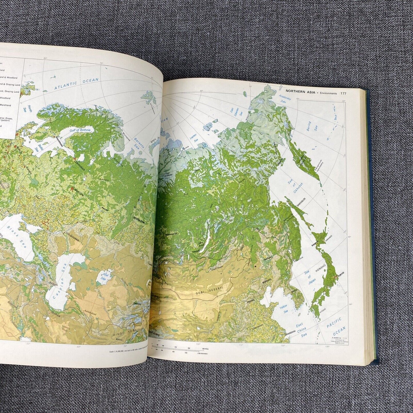 Goode's World Atlas Golden Anniversary Print 1974 Rand Mcnally Illust