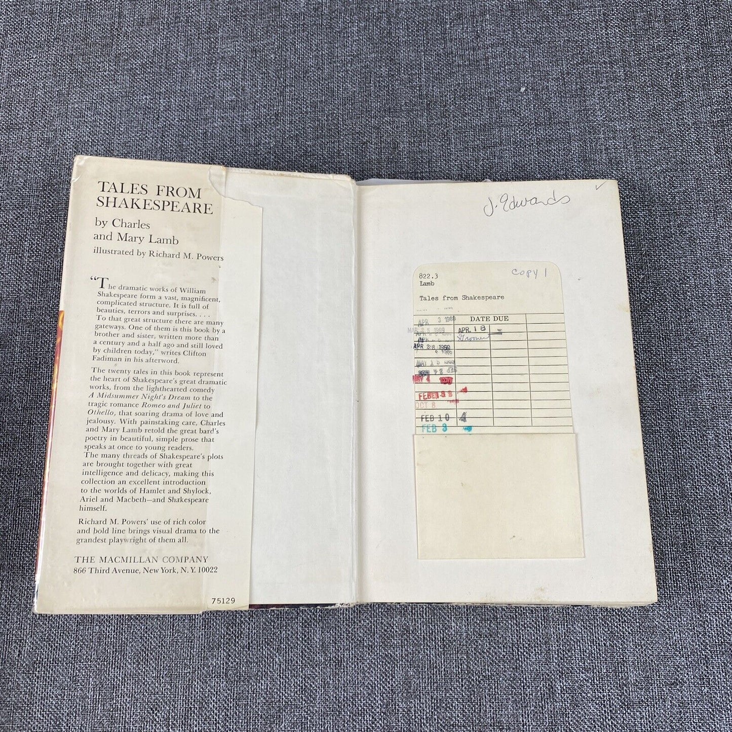 Tales from Shakespeare by Charles and Mary Lamb 1966 MacMillan