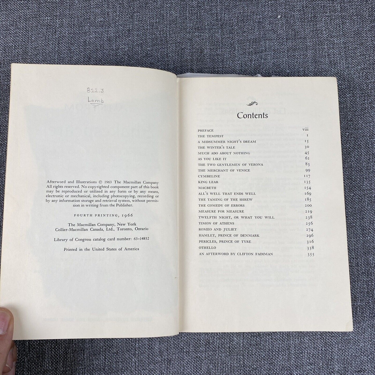 Tales from Shakespeare by Charles and Mary Lamb 1966 MacMillan