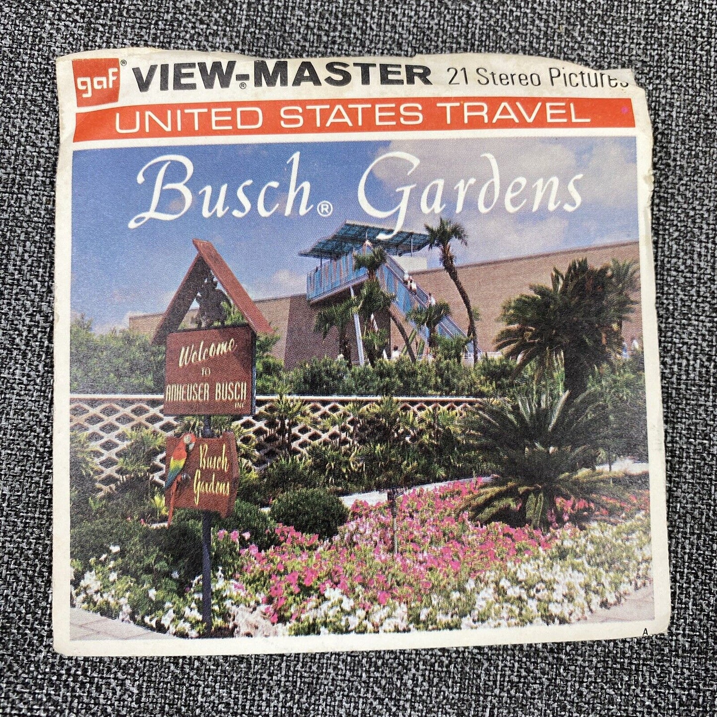 BUSCH GARDENS Zoological Park Tampa Florida 3d View-Master 3 Reel Packet