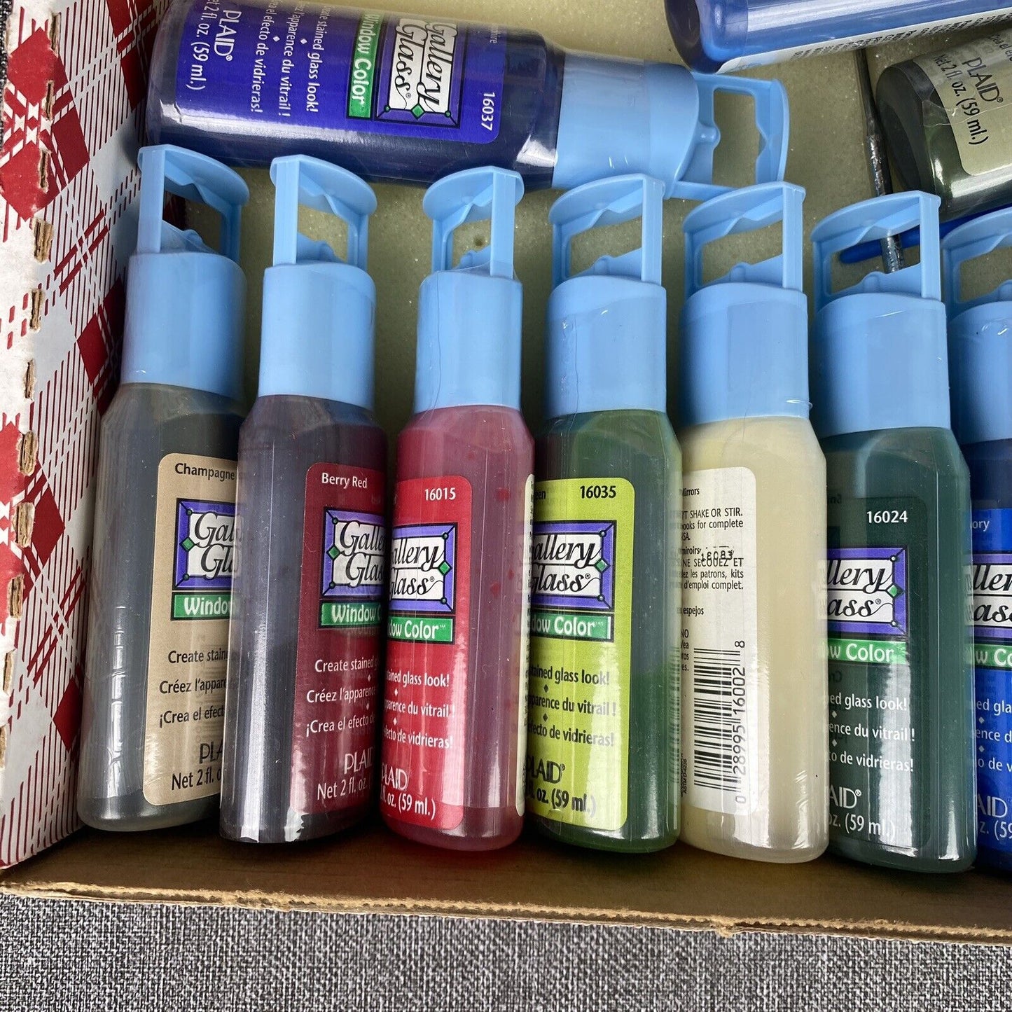 Plaid Gallery Glass Craft Stained Glass Paint Instant & Liquid Lead Lot