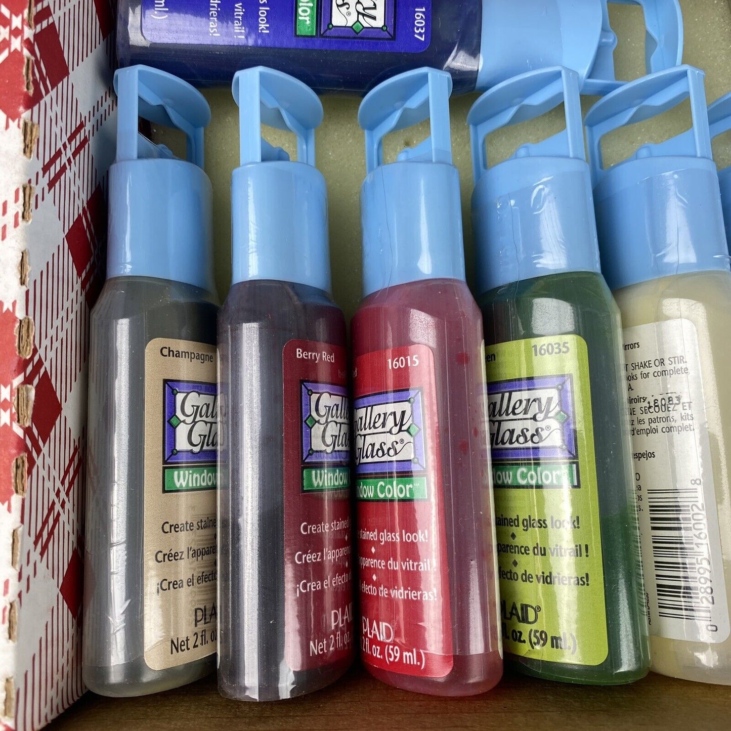 Plaid Gallery Glass Craft Stained Glass Paint Instant & Liquid Lead Lot