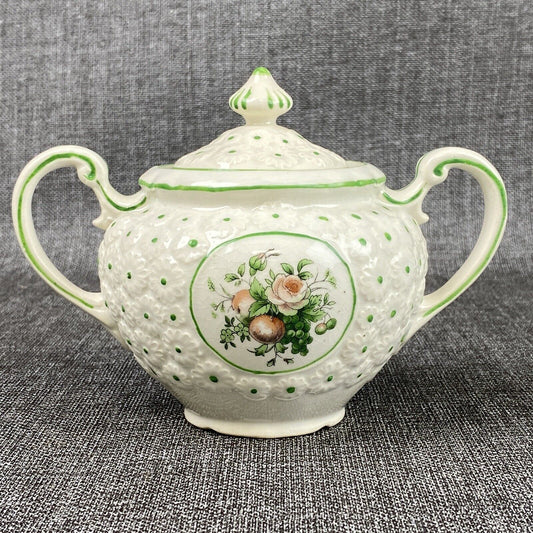 Vintage Moriyama Morimachi Floral Japan Sugar Container