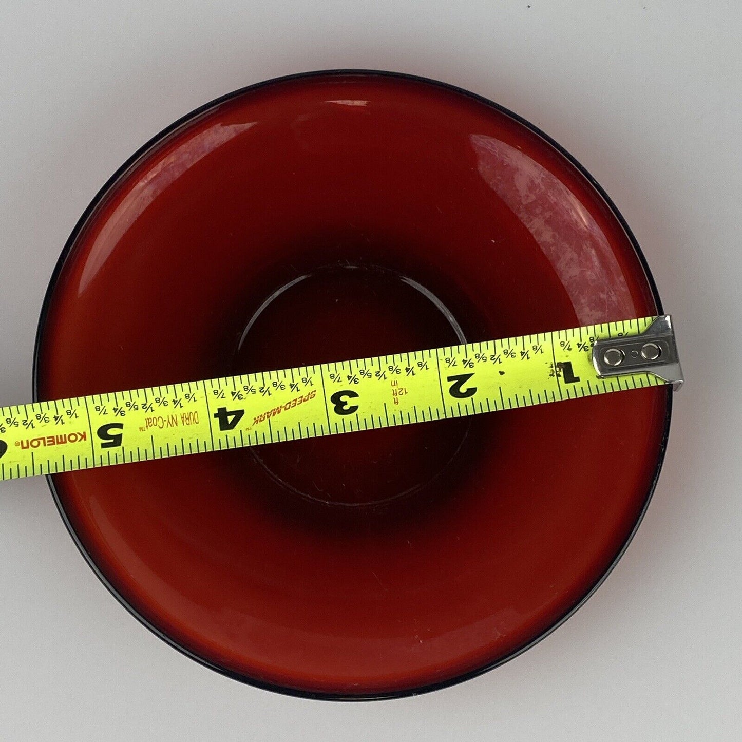 4 Vintage Glcoloc France Ruby Red Glass Saucers Glassware